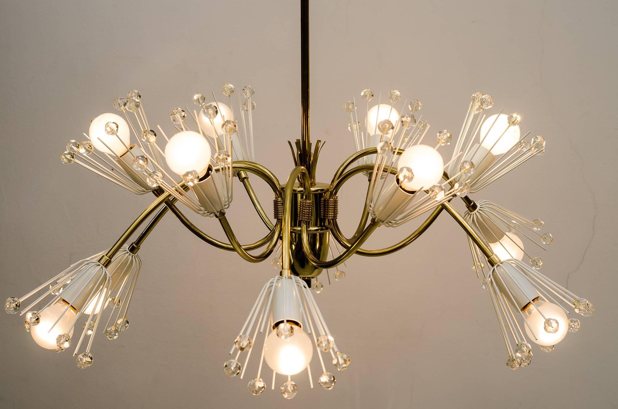 Beautiful chandelier by Emil Stejnar for Rupert Nikoll
Original condition
( 12 arms ).
  
