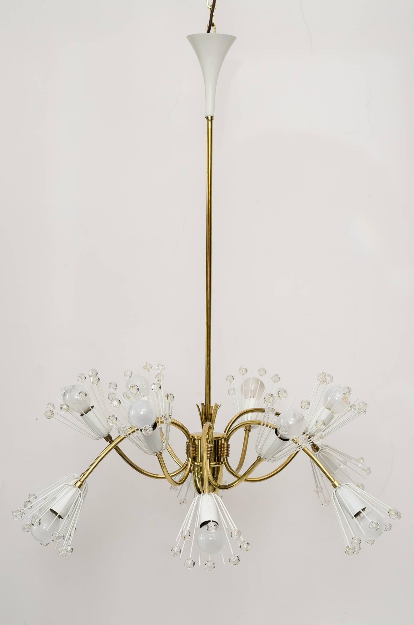Beautiful Chandelier by Emil Stejnar for Rupert Nikoll In Excellent Condition In Wien, AT