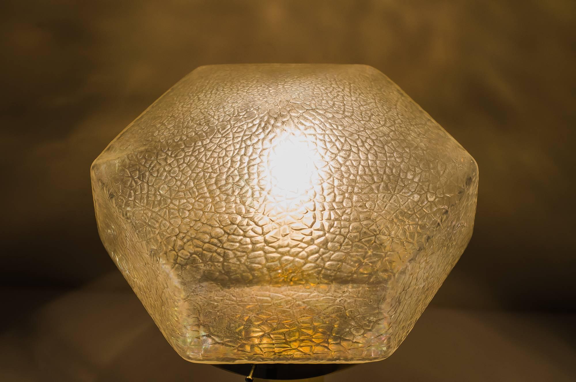 Early 20th Century Jugendstil Table Lamp with Original Glass, circa 1910s