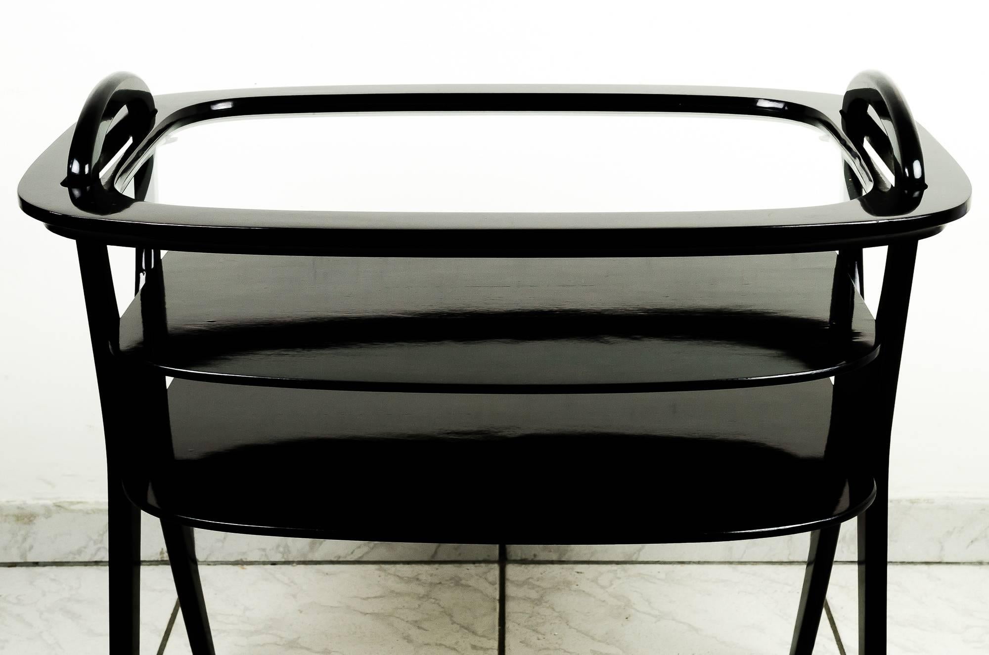 Serving Table with a Removable Glass Top Servier Vienna, 1950s For Sale 1