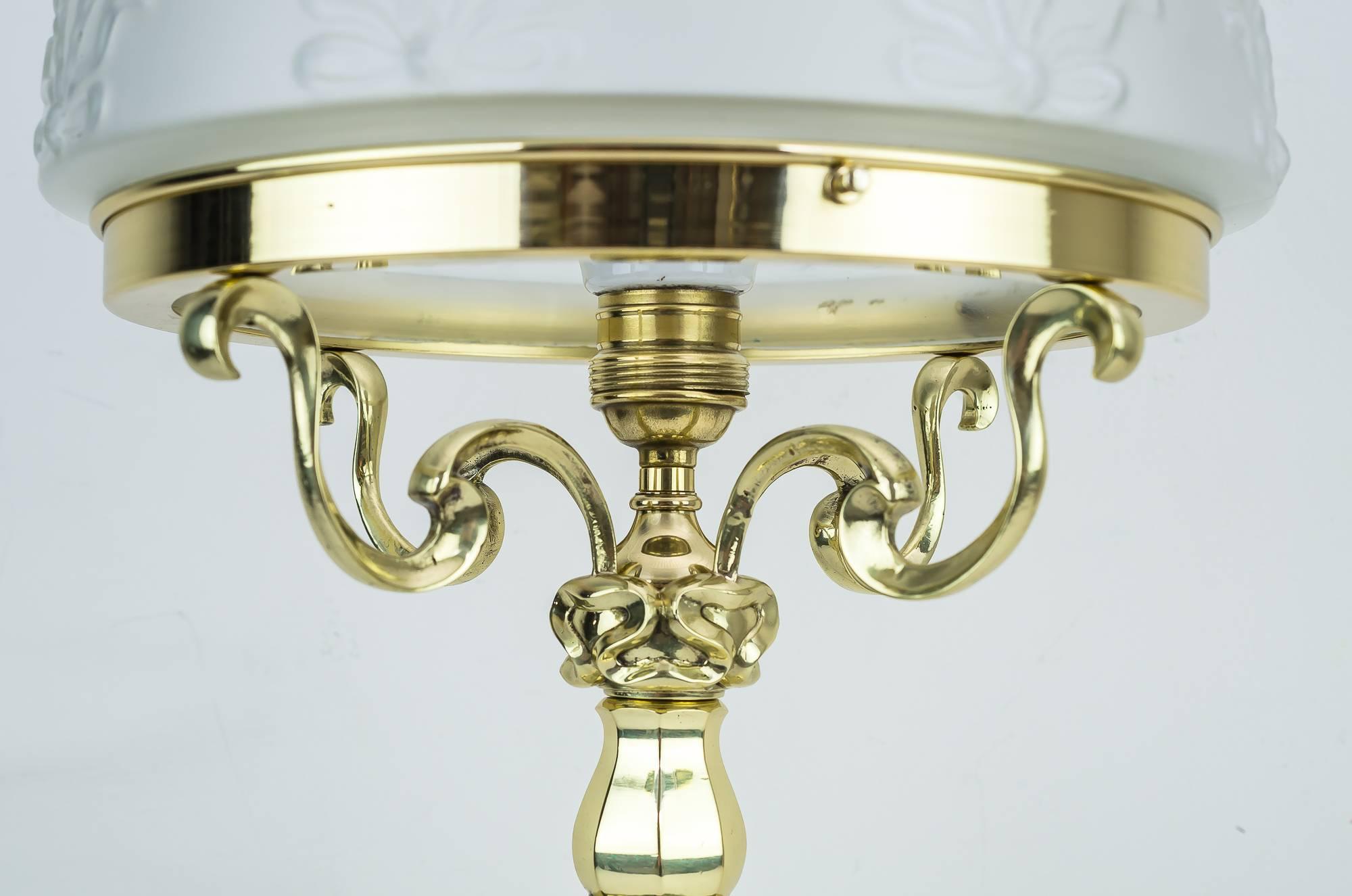 Jugendstil-Tischlampe, um 1908 (Lackiert) im Angebot