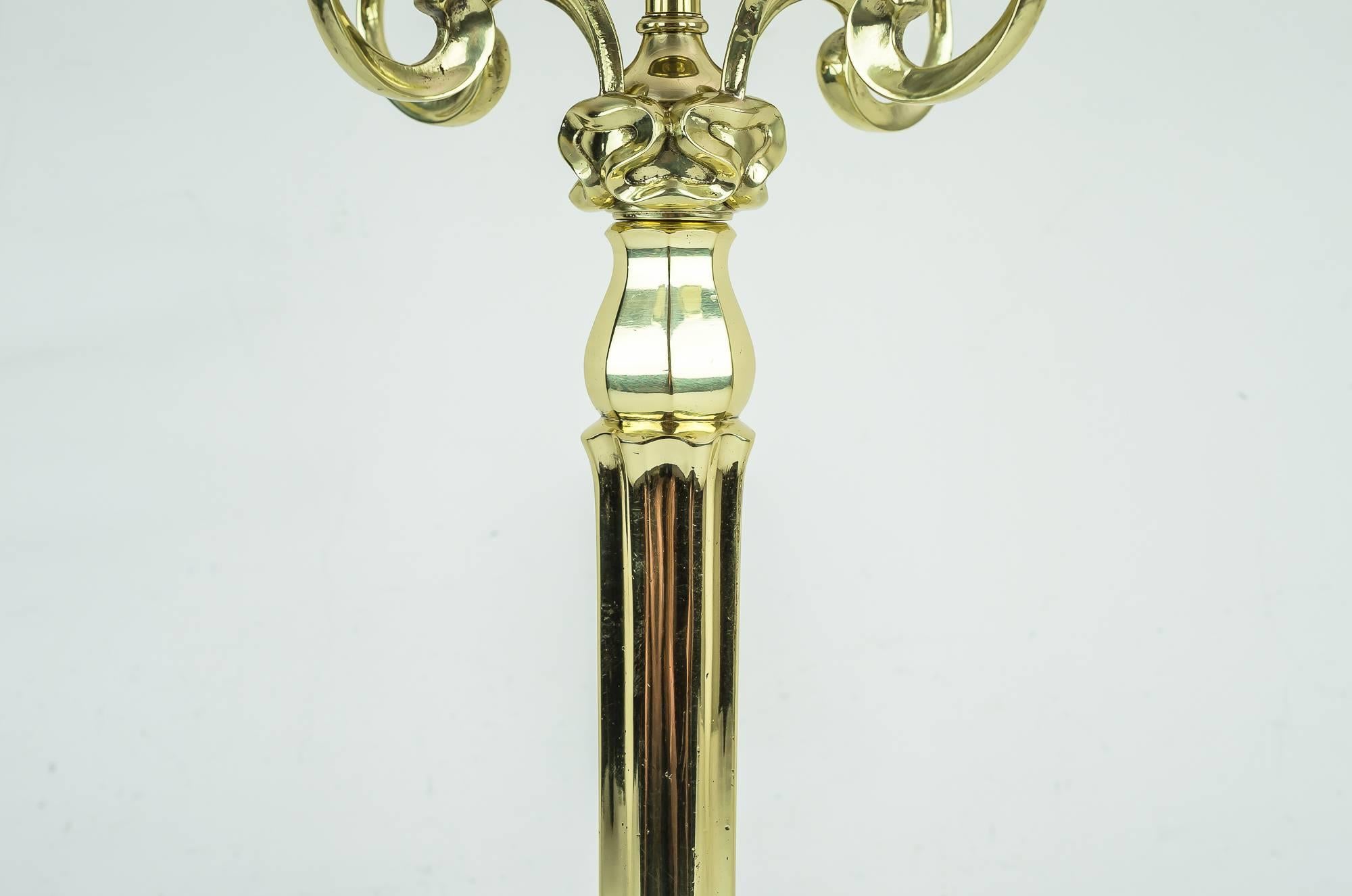Lacquered Jugendst Table Lamp, circa 1908 For Sale
