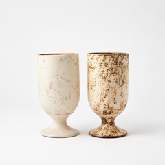 Pair of Hans Hedberg Footed Ceramic Vases, Biot, France