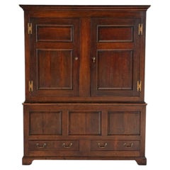 George III Oak Press Cupboard, English, 1890
