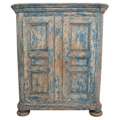 French Armoire with Original Paint, C. 1720
