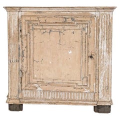 18th Century French Painted Corner Cupboard