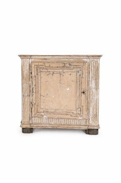 18th Century French Painted Corner Cupboard