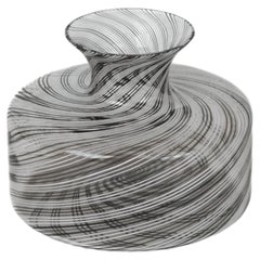 Mid-Century Modern Murano Mezza Filigrana Glass Vase, 1950s–1960s