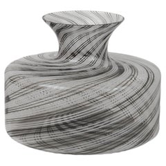 Mid-Century Modern Murano Mezza Filigrana Glass Vase, 1950s–1960s