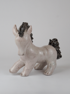 Mid-Century Modernist Ceramic Horse Foal Figurine by Walter Bosse, circa 1950