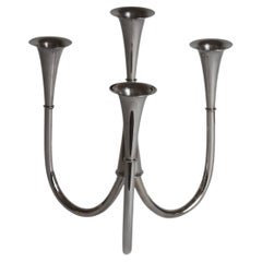 Candelabro in argento placcato in stile Mid-Century Modern di Wilhelm Wagenfeld per WMF, 1952