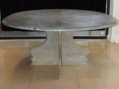 Large Oval Green Slate Table
