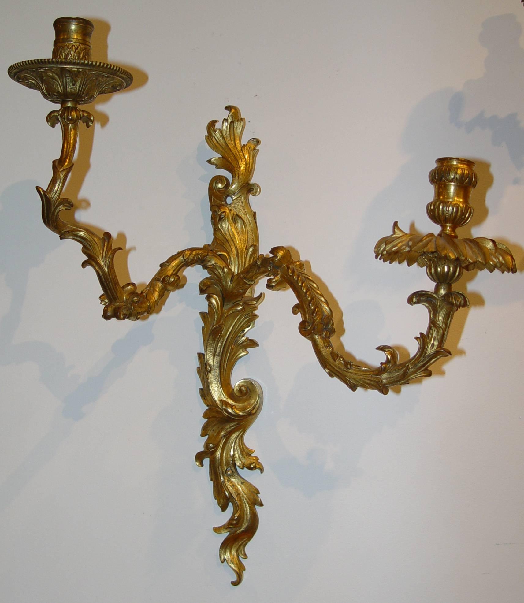 Early 18th Century Pair of 18th Century French Wall Sconces Regence Style