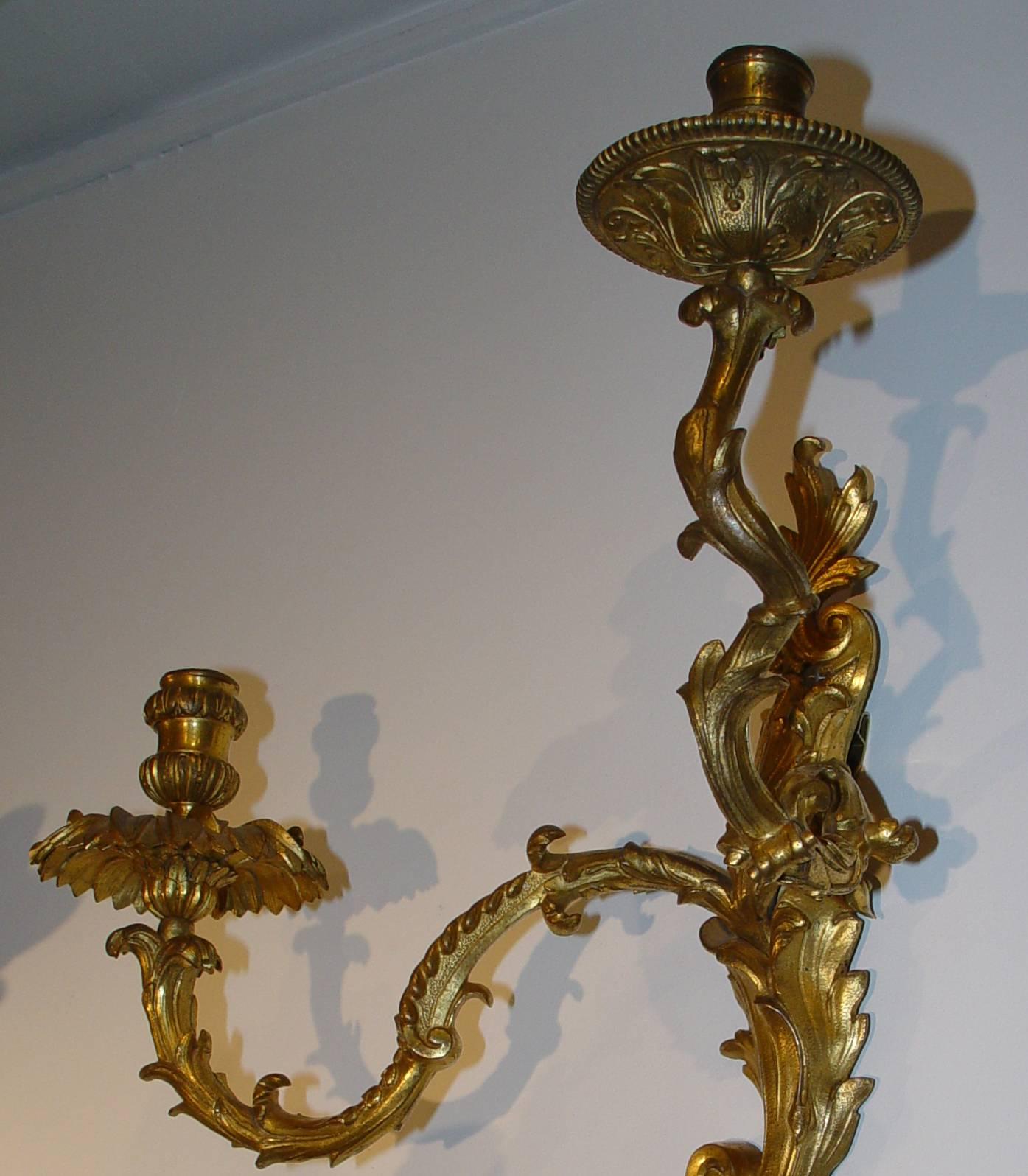 Pair of 18th Century French Wall Sconces Regence Style 1