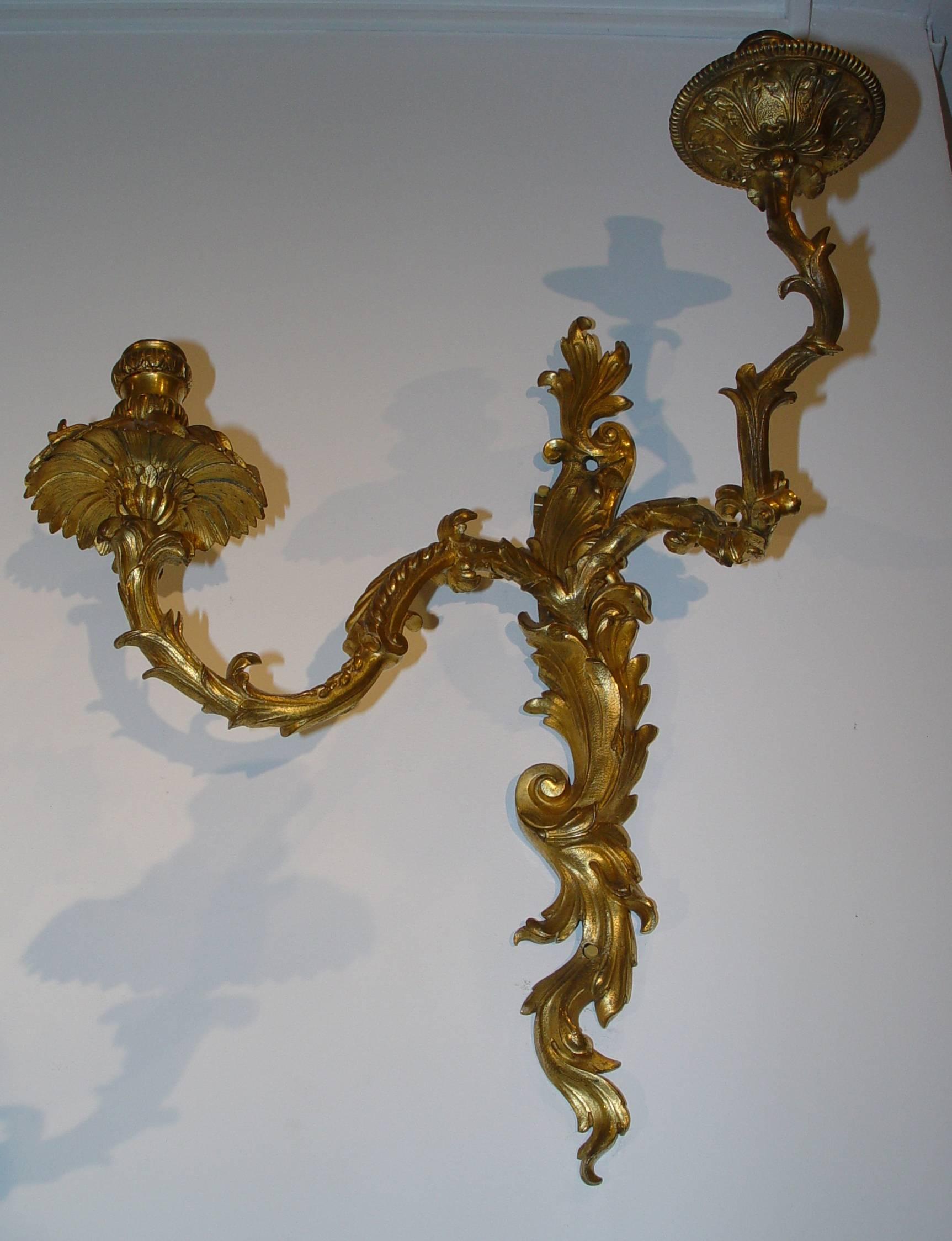 Pair of 18th Century French Wall Sconces Regence Style 2