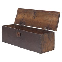 Antique 18th Century Six Plank Spanish Oak Chest