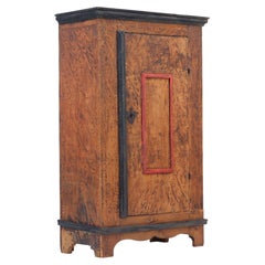 Primitive Rustic Farmhouse Folk Art Painted Bridal Cabinet