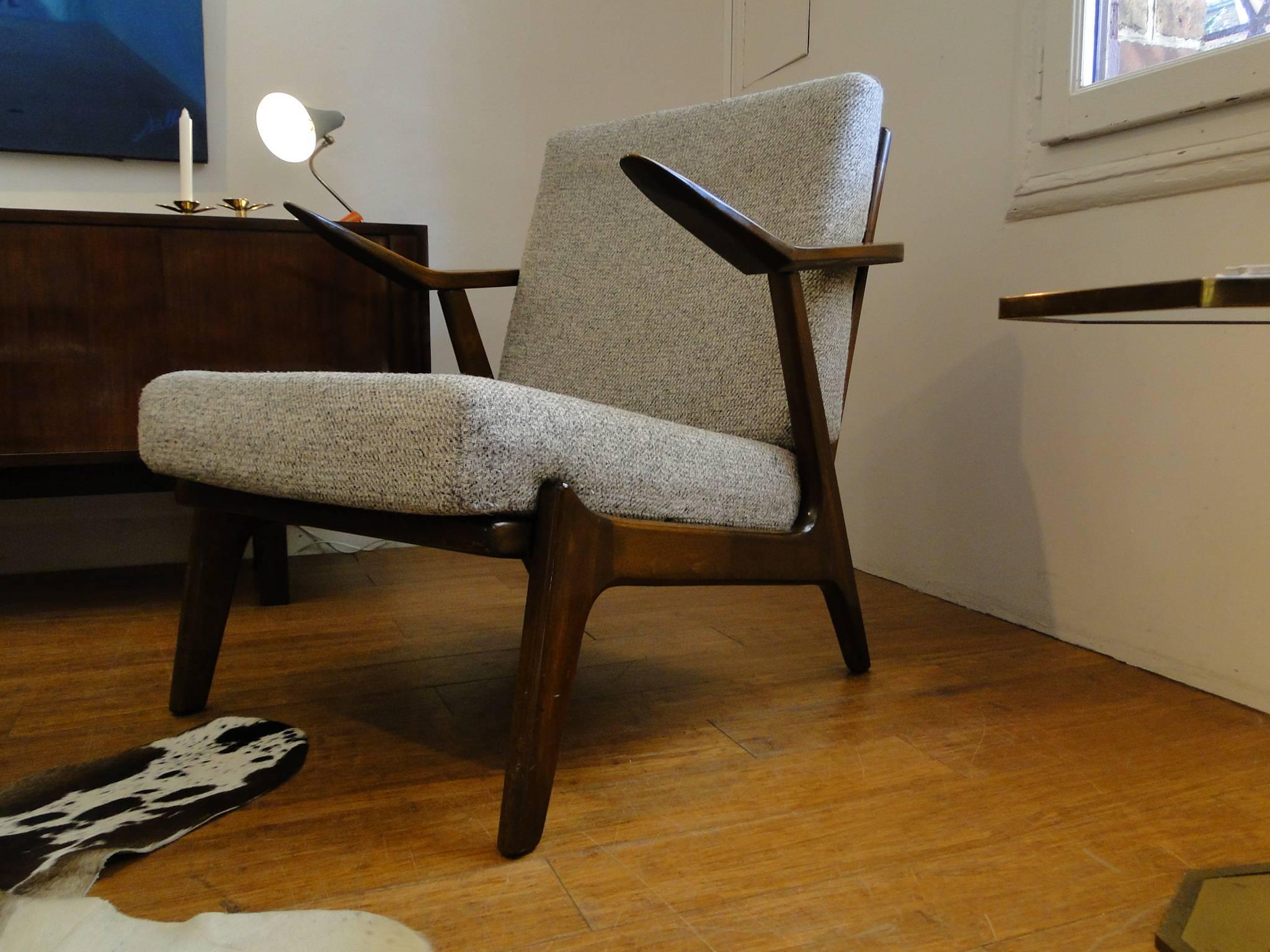 Mid-20th Century Pair of Teak Danish Easy Chairs by H. Brockmann Petersen for Poul M. Jessen