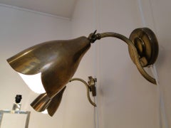 Pair of Articulate Wall Lamps, Anonymous for Bergboms, Sweden, 1950s