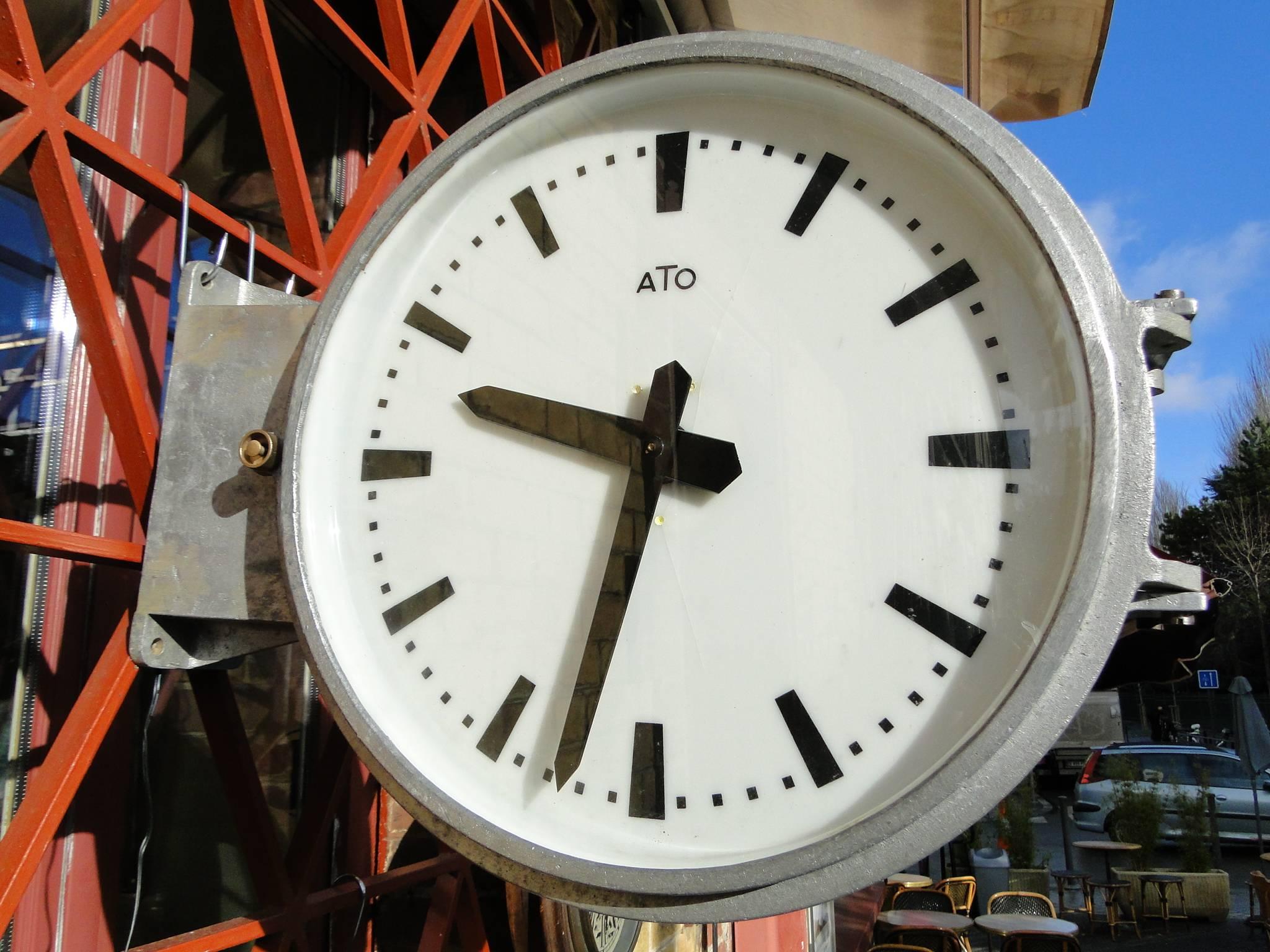 double sided clock