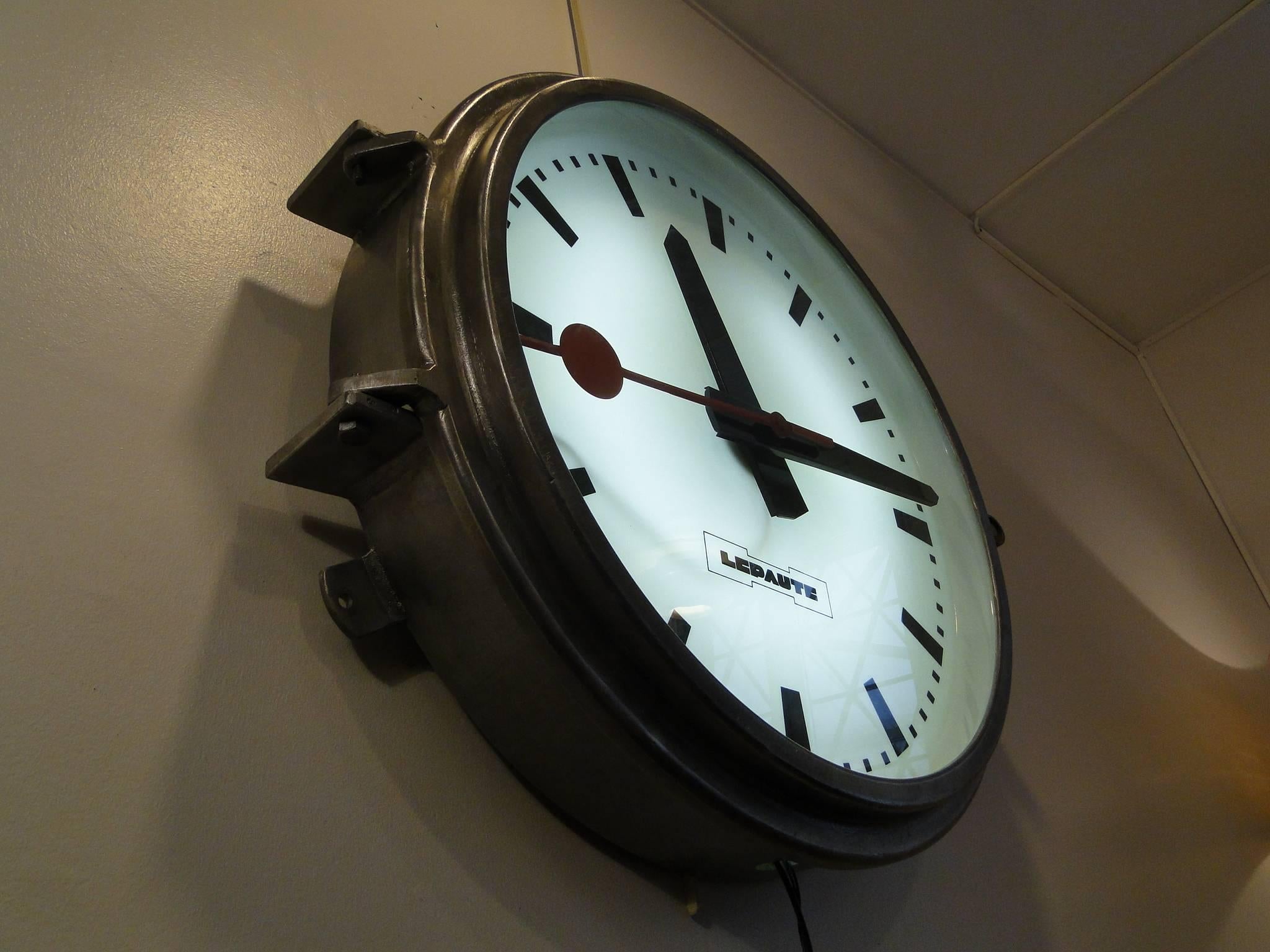 Français Horloge industrielle française Lepaute Ato Brillie Station Railway