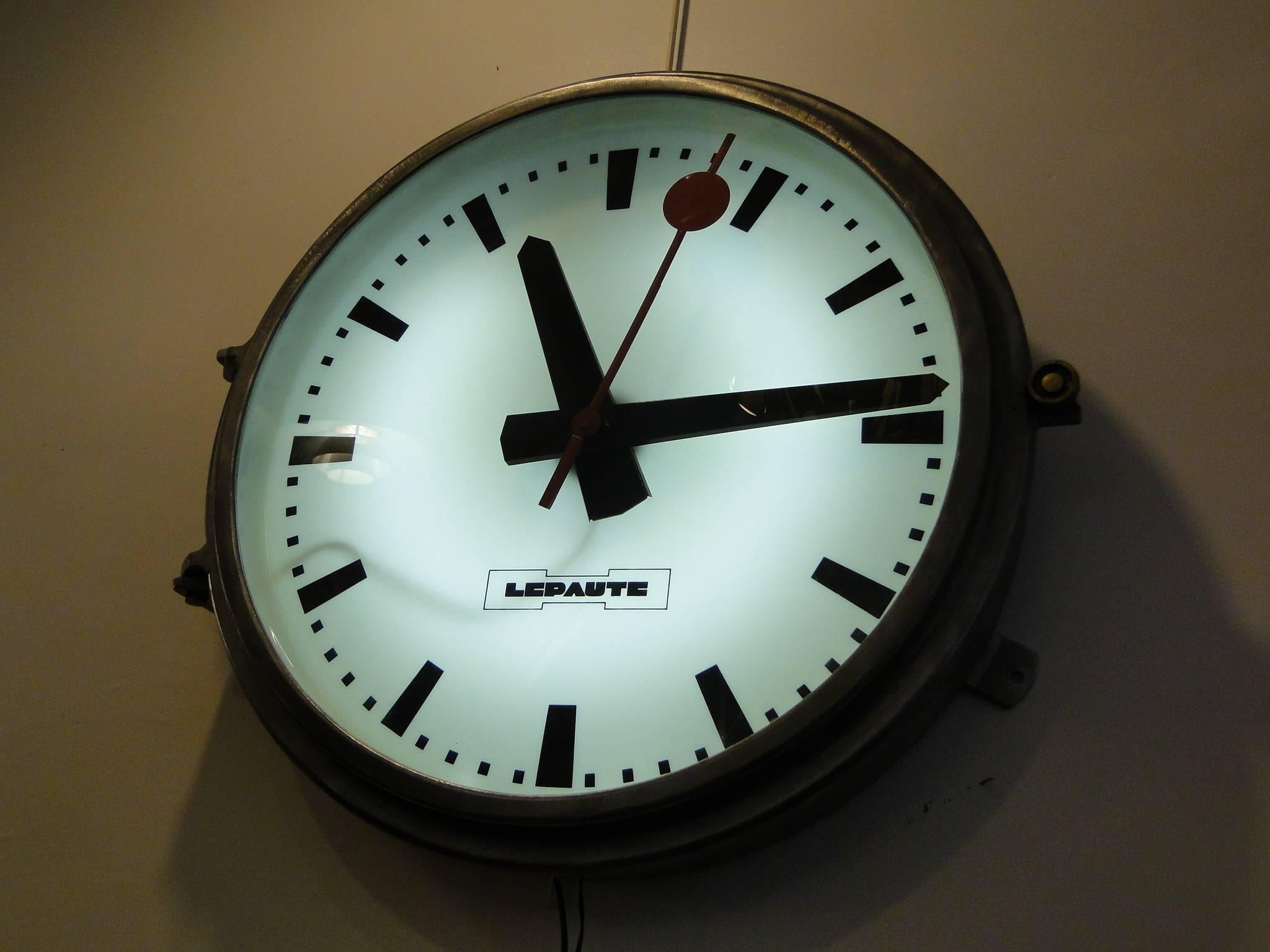Brossé Horloge industrielle française Lepaute Ato Brillie Station Railway