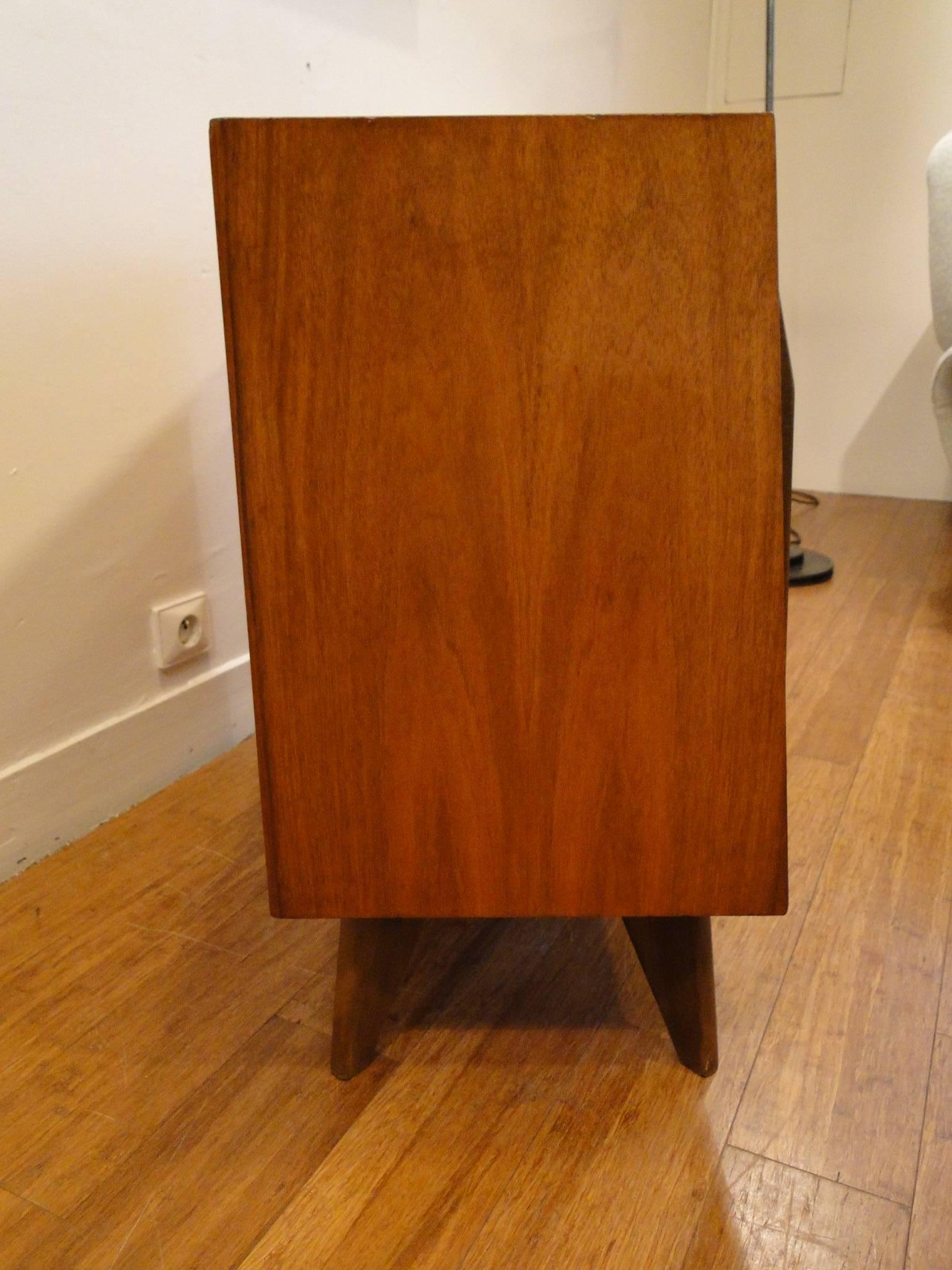 Sideboard with Sliding Doors, Teak Veneer 4