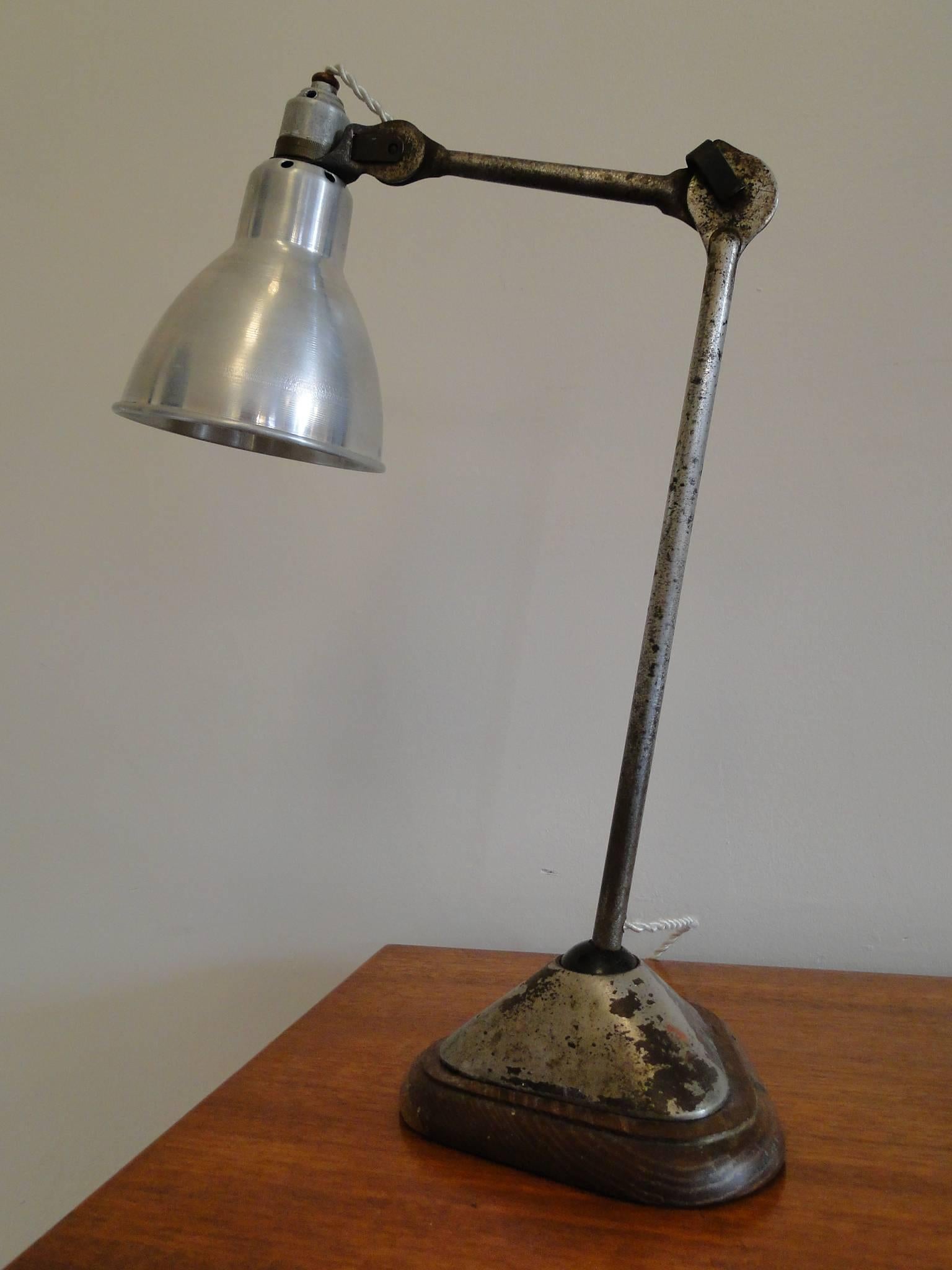 Industrial Gras Ravel Lamp Model 206 Original Oak 