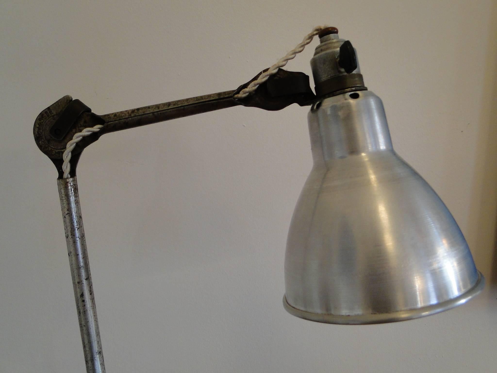 Polychromed Gras Ravel Lamp Model 206 Original Oak 