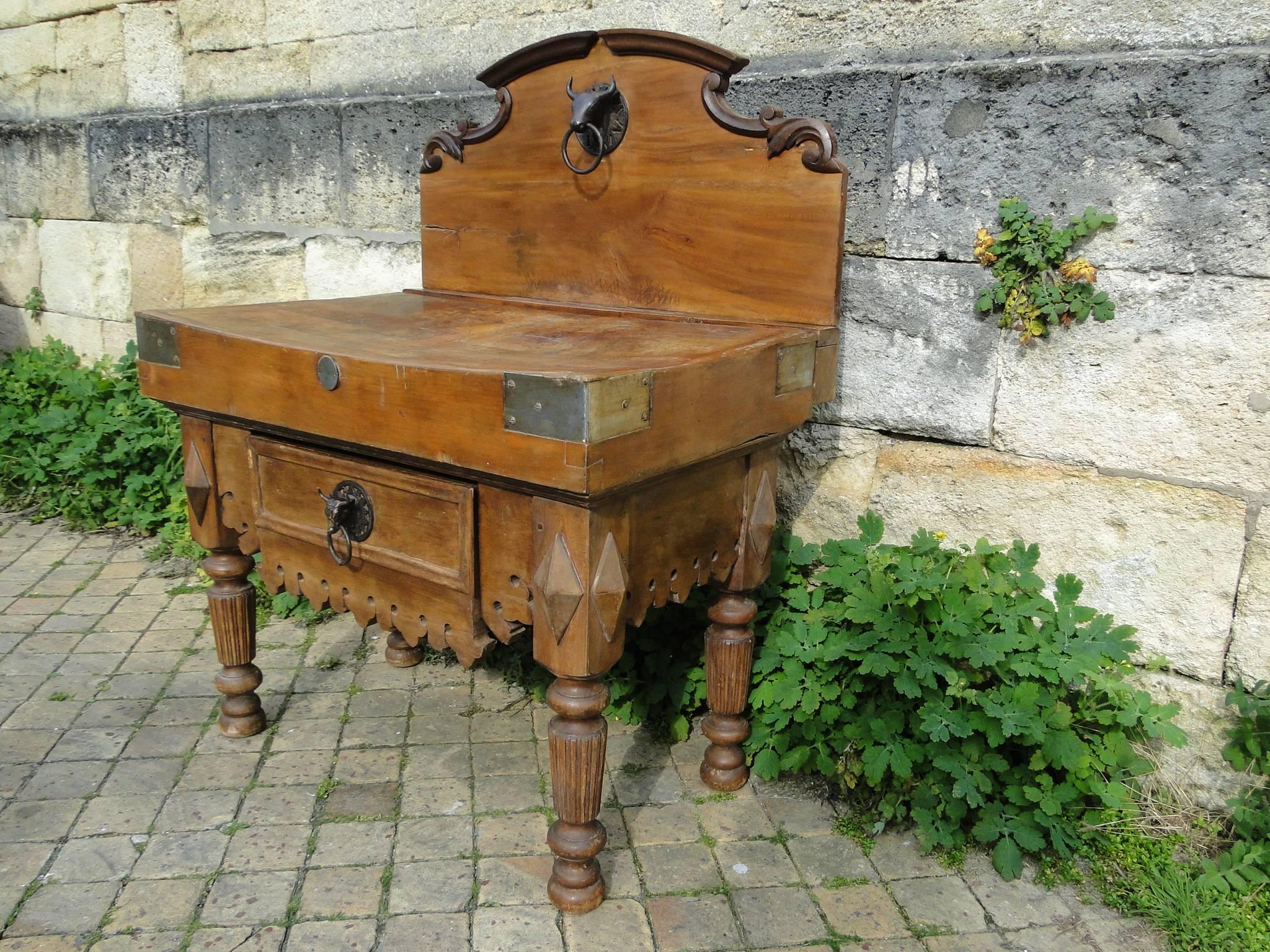 19th Century French Butcher Block from Paris  2