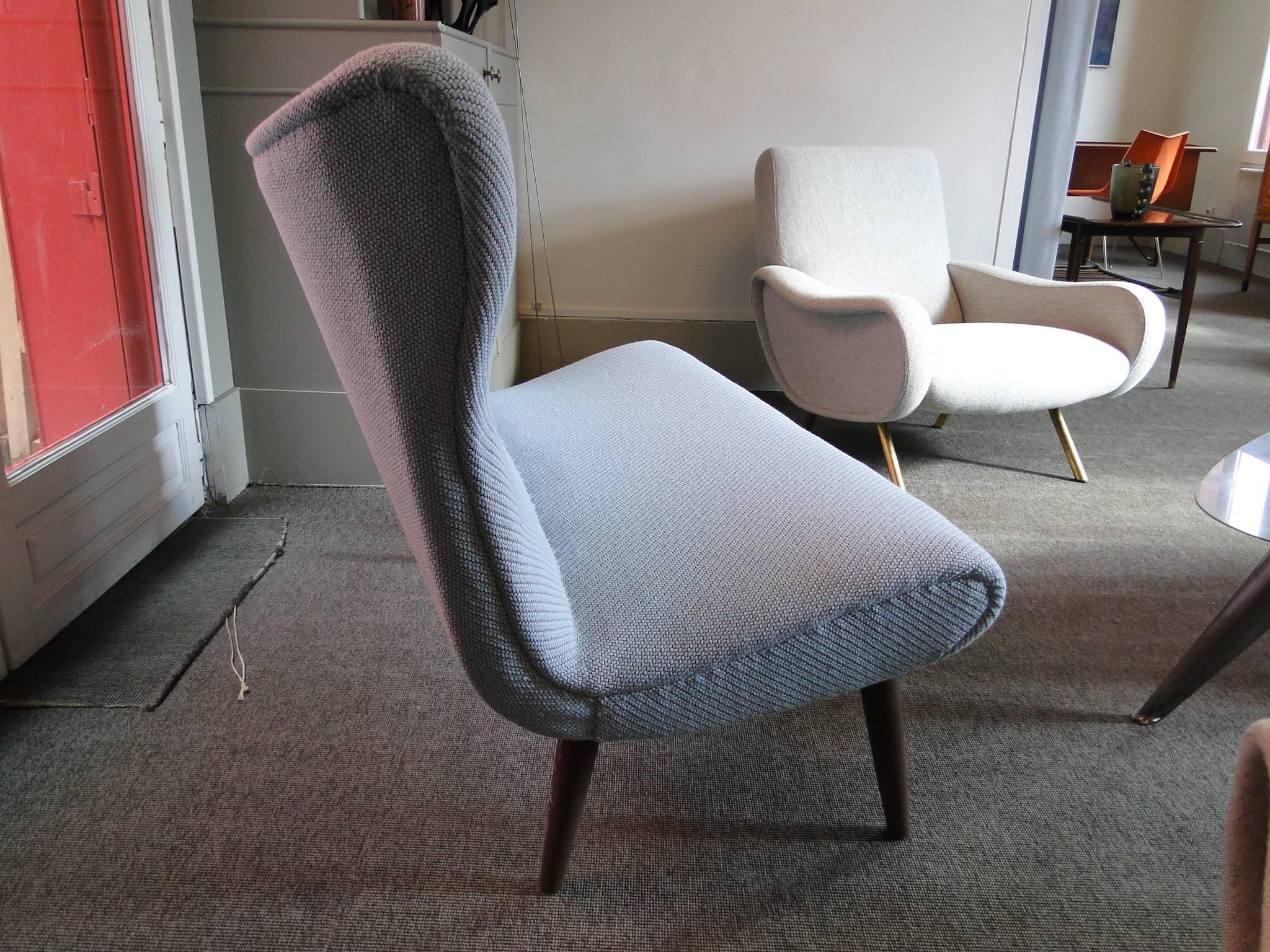 Mid-Century Modern Danish Freestanding Two-Seat Sofa