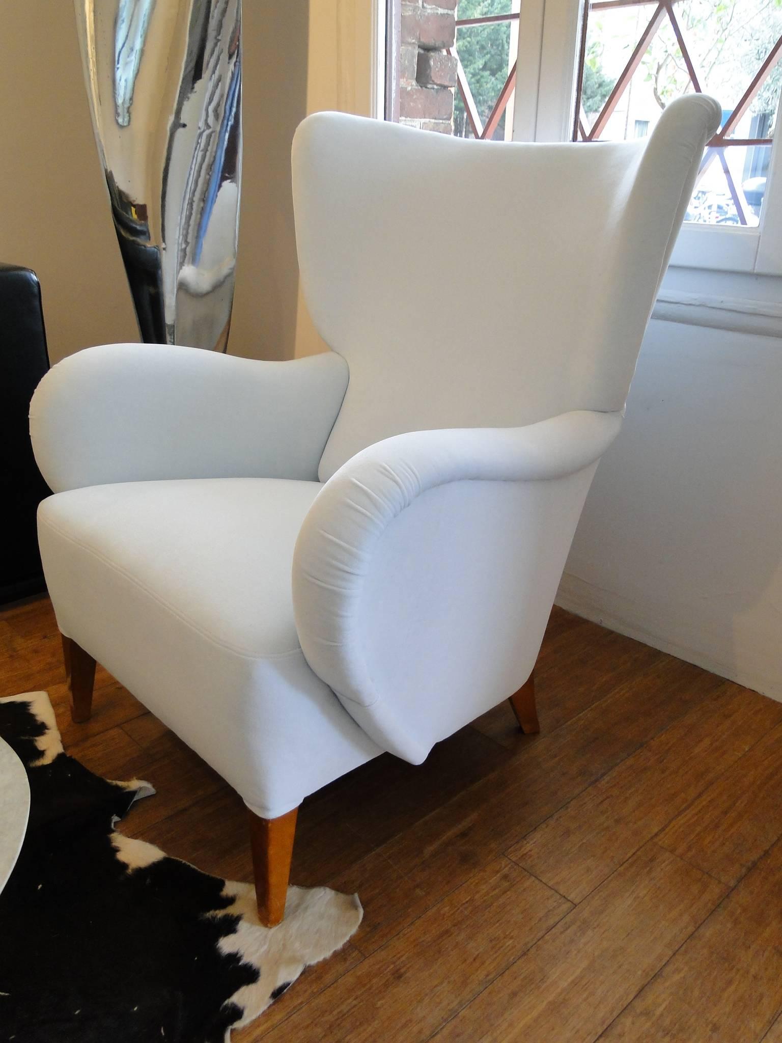Pair of Scandinavian High Back Armchairs In Excellent Condition In Saint-Ouen, FR