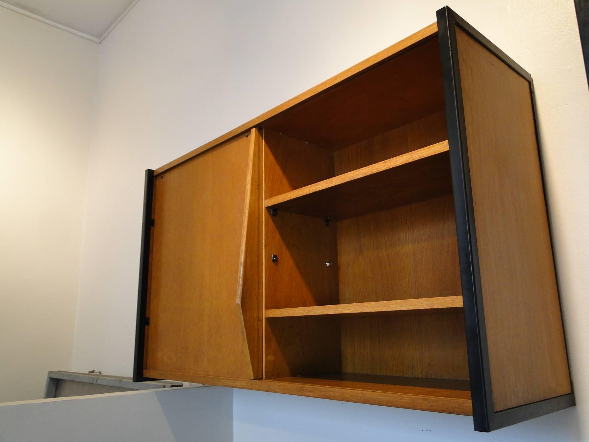French  Pair Wall-Mounted Cabinets Attributed to Charlotte Perriand, France, circa 1950