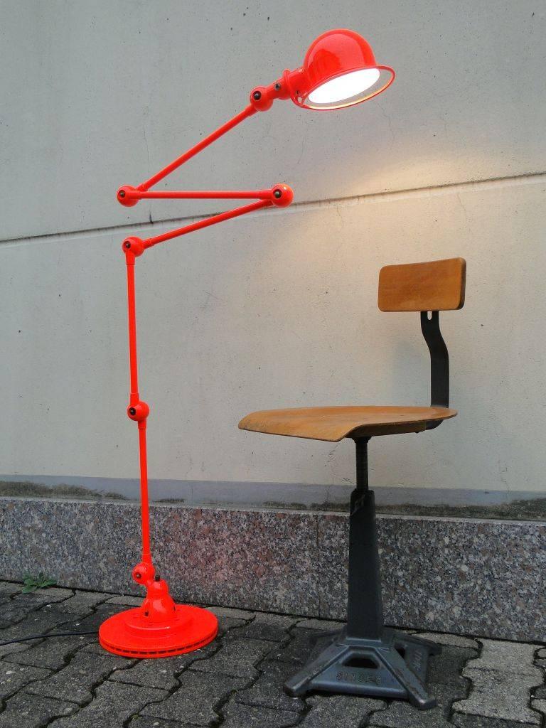 Industrial Five-Armed Jielde Floor Desk Reading Lamp Painted For Sale