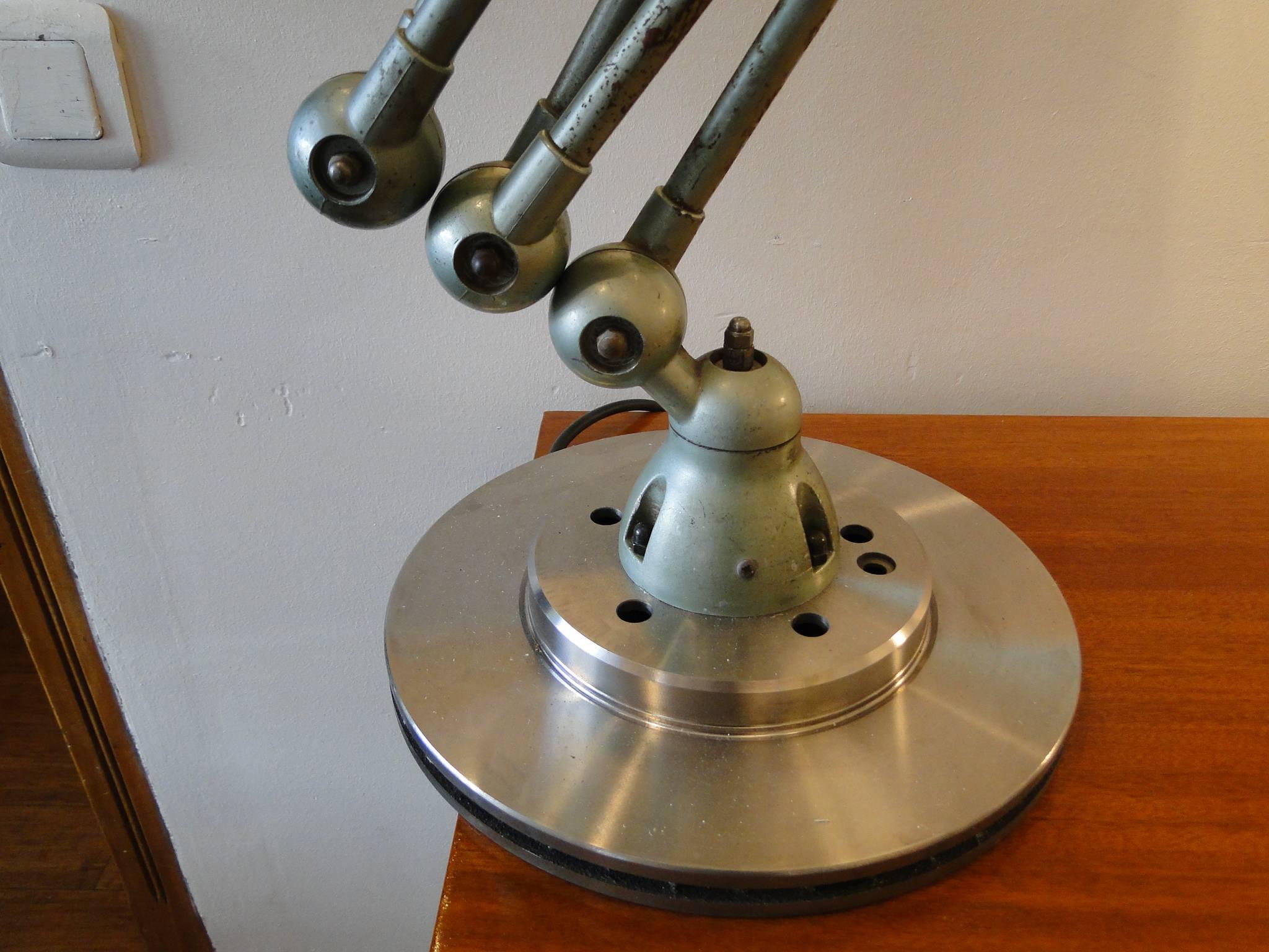 Vintage Five-Arm Standard Lamp by Jean Louis Domecq for Jielde Lyon In Good Condition In Saint-Ouen, FR