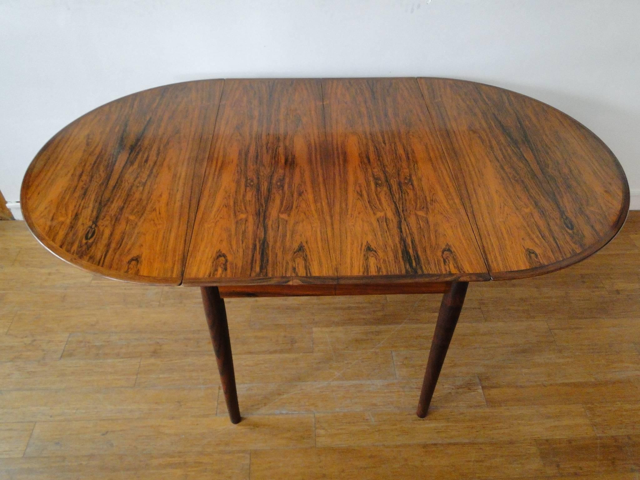 Mid-20th Century Expandable Danish Rosewood Dining Table by Arne Vodder, Model 227