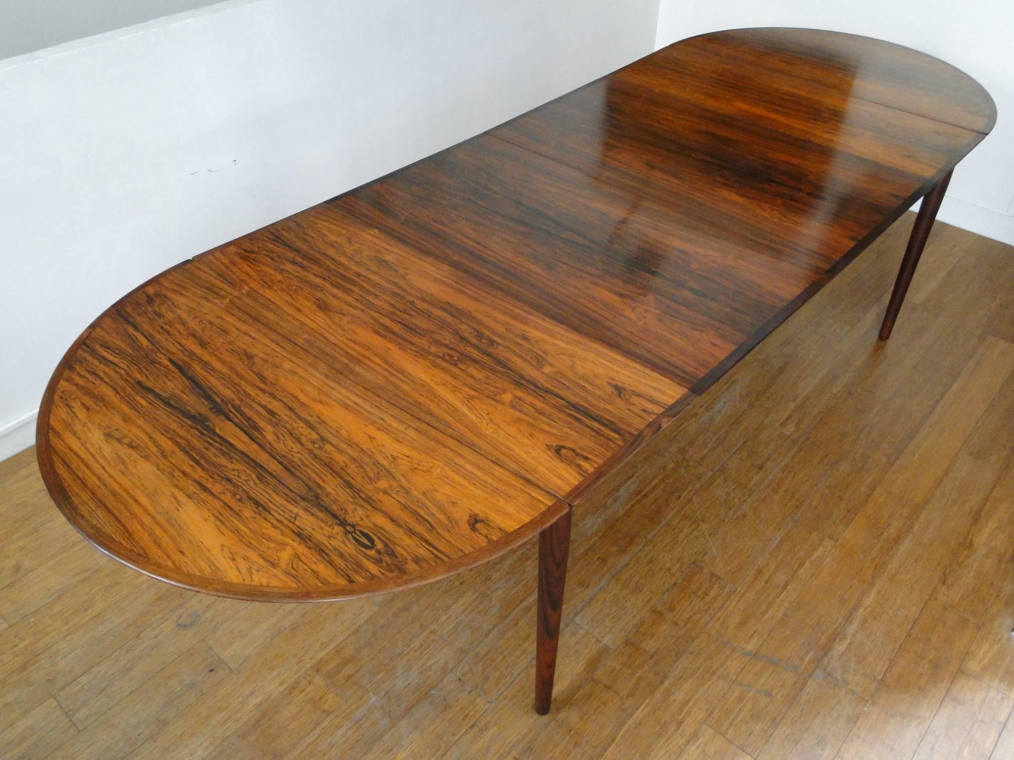 Expandable Danish Rosewood Dining Table by Arne Vodder, Model 227 1