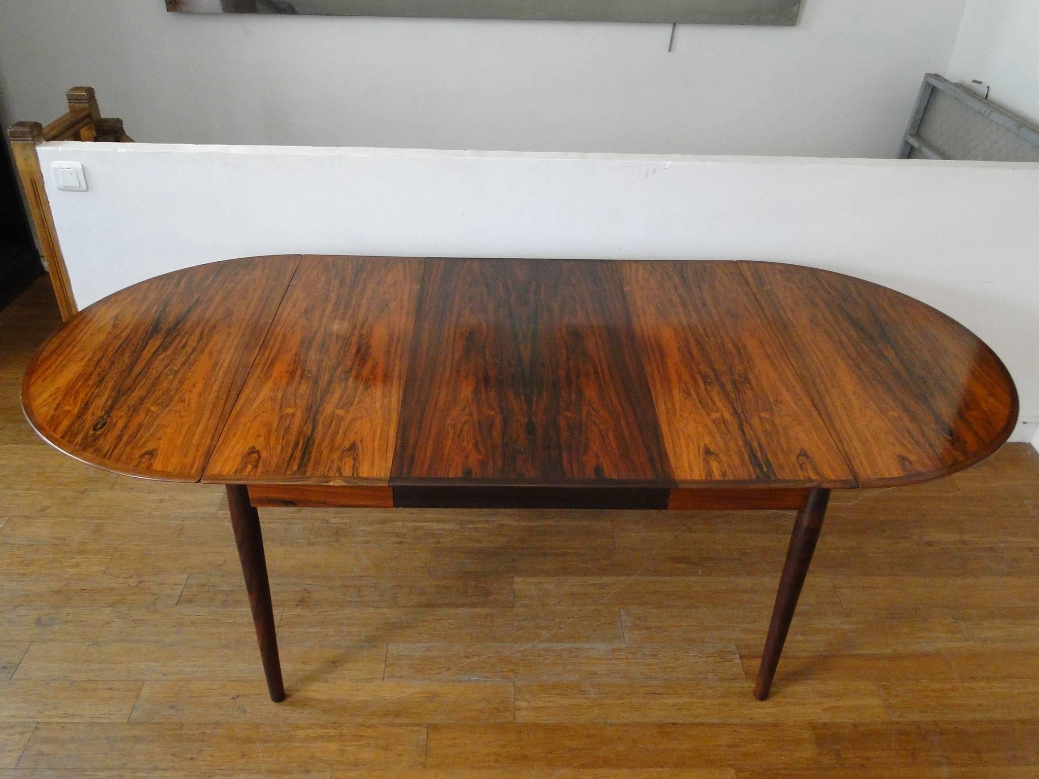 Expandable Danish Rosewood Dining Table by Arne Vodder, Model 227 4