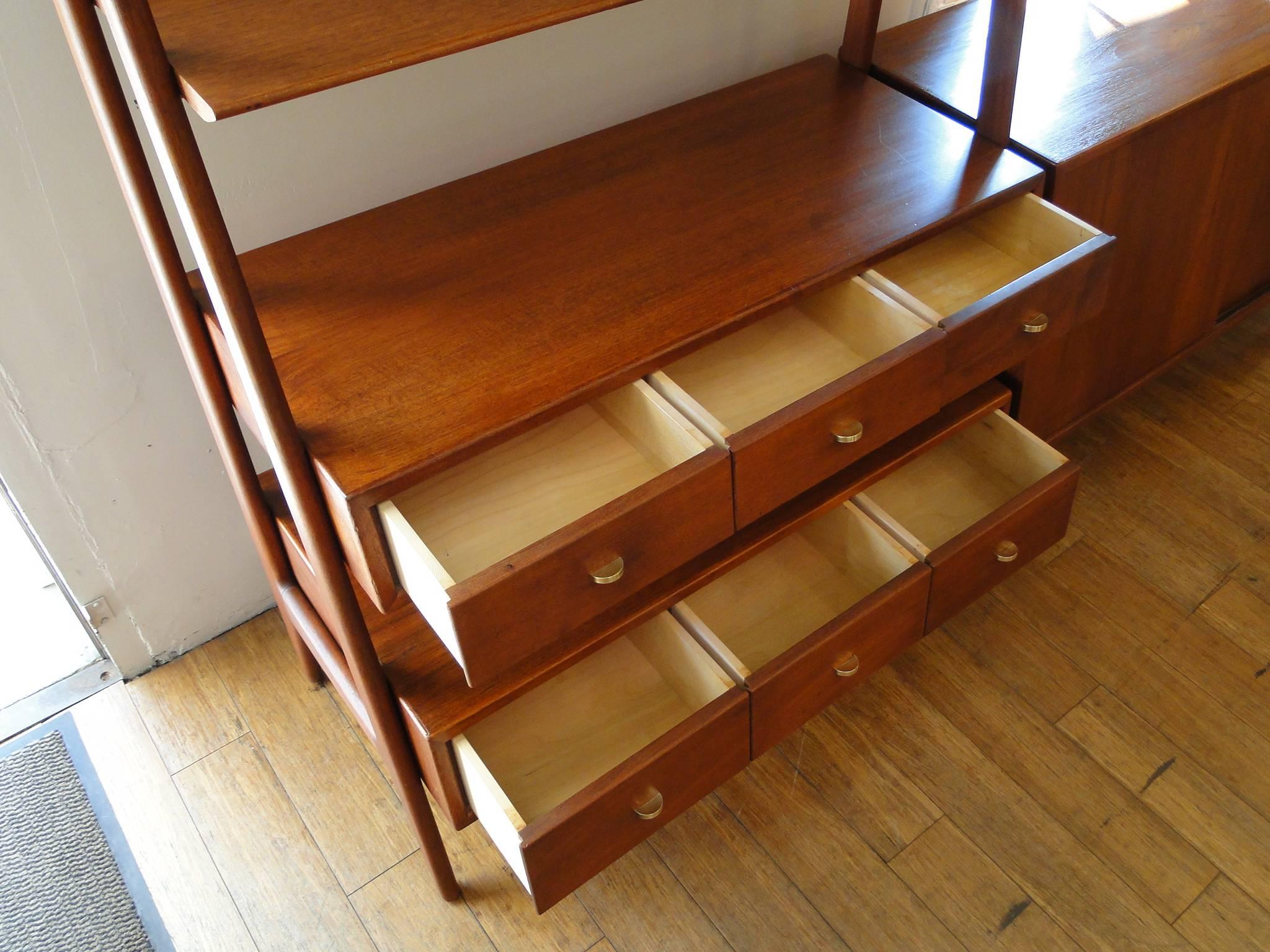 Teak Book Shelf Bookcase Designed by Arne Vodder for Vamo In Good Condition In Saint-Ouen, FR