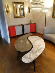 Pair of Biomorphic Marble Cocktail Tables