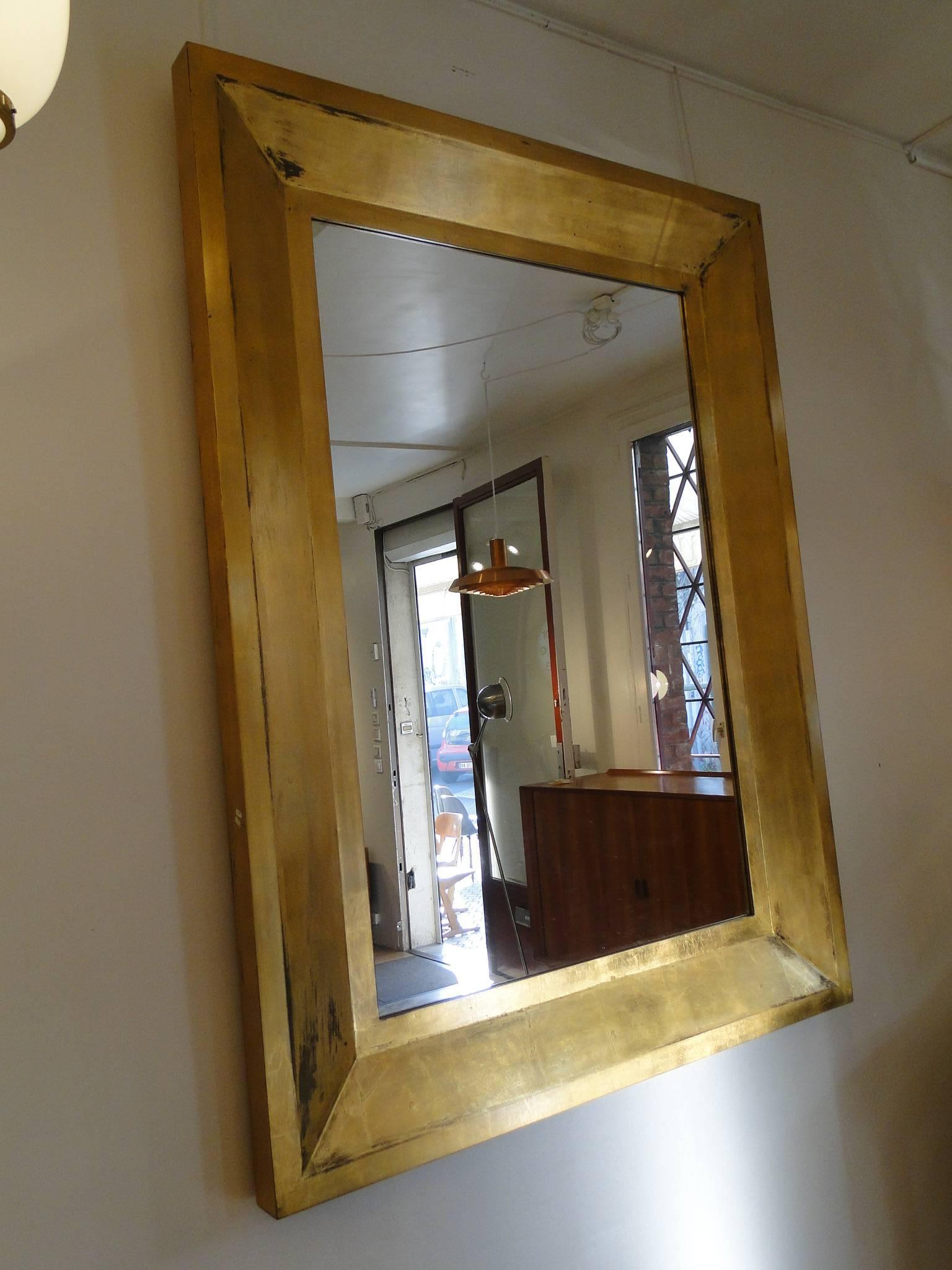 Late 20th Century French 20th Century Gold Gilt Mirror