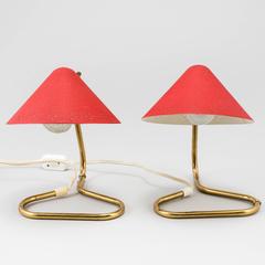 Pair of Swedish 1950s Table or Wall-Mounted Lamps