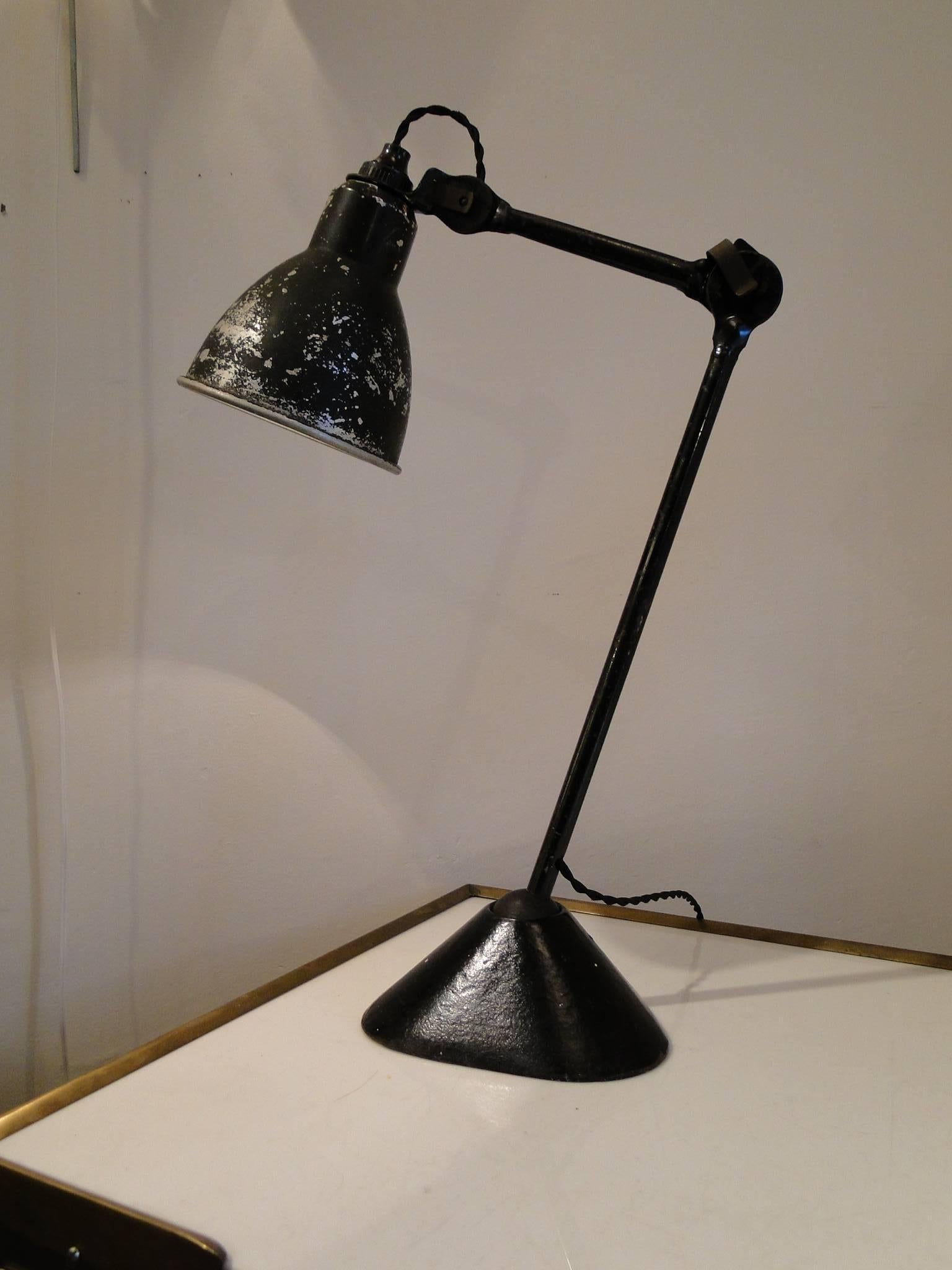 Mid-20th Century Gras Ravel Clamart N° 205 Table Lamp, 1930s For Sale