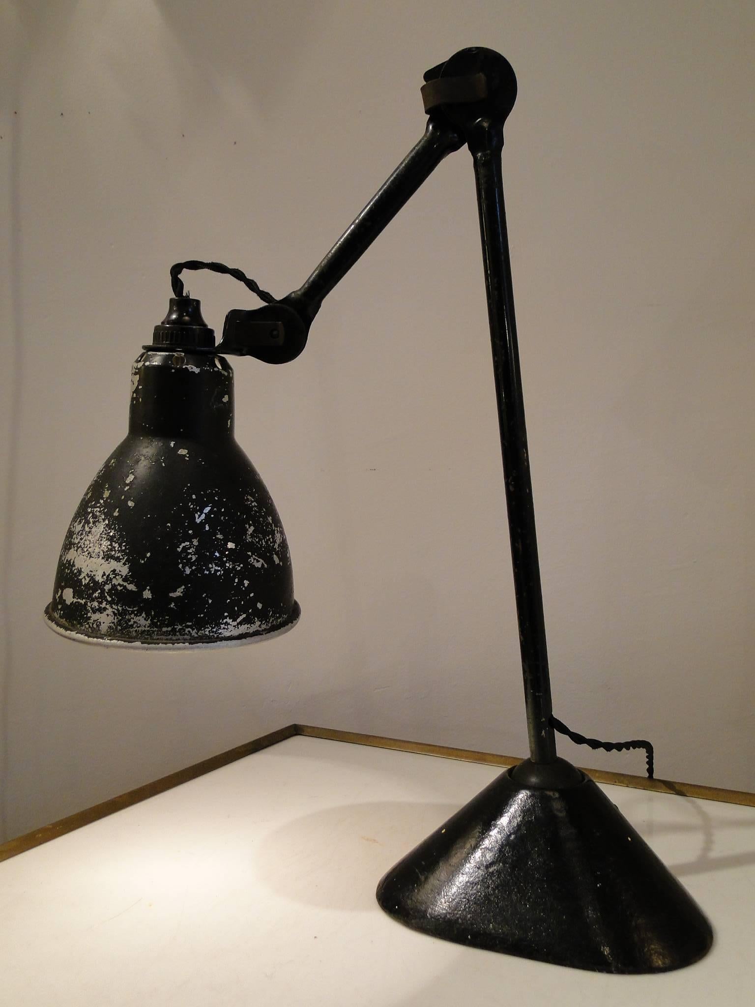 Metal Gras Ravel Clamart N° 205 Table Lamp, 1930s For Sale