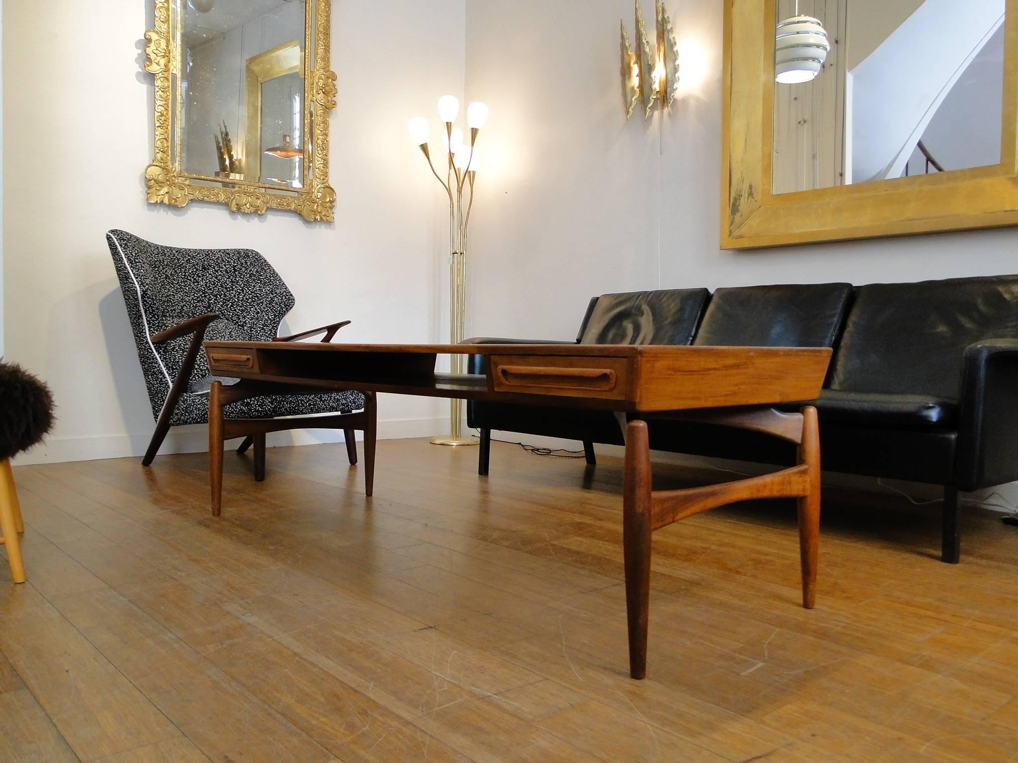 Teak Coffee Table by E.W. Bach For Sale 2