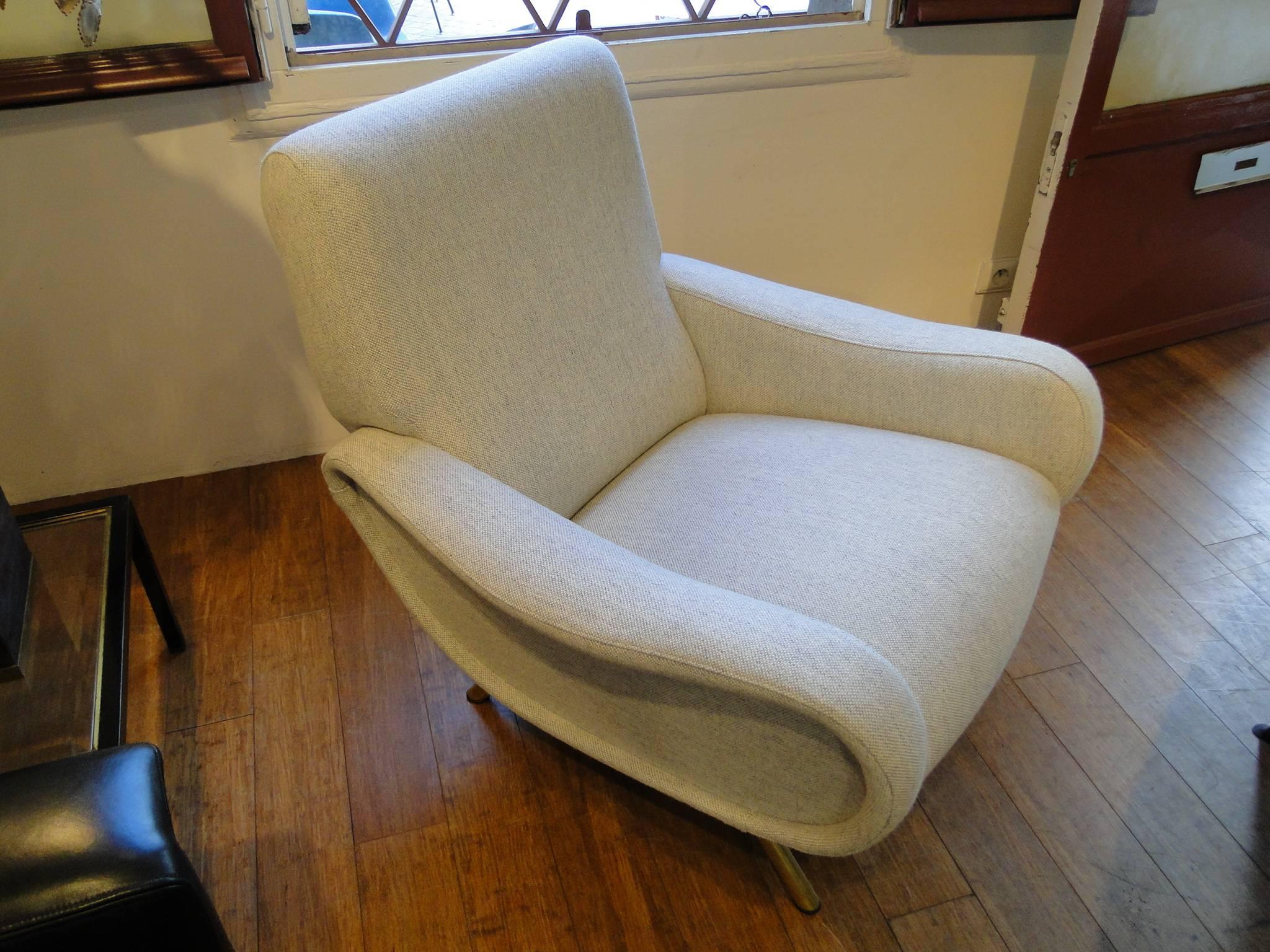 Mid-20th Century Pair of Easy Chairs Marco Zanuso for Arflex Model Lady, 1951 For Sale