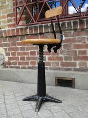 Vintage Industrial Singer Work Chair Stool by Simanco