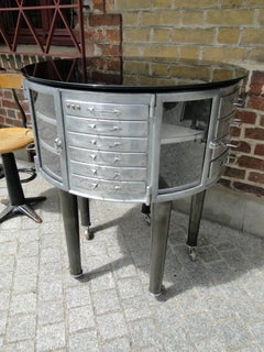 1930s Paris French Dental Cabinet Girator Rotating Medical Furniture