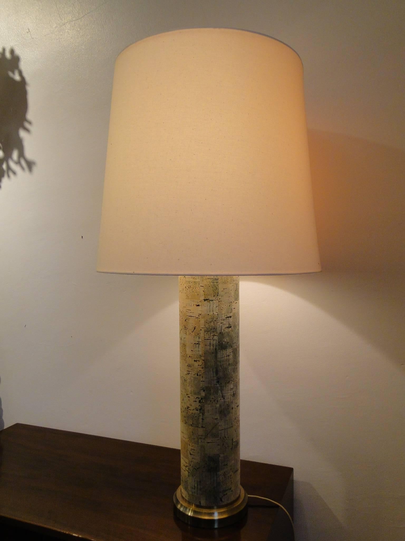 Mid-Century Modern Large Holm Sørensen Cork Table Lamp For Sale