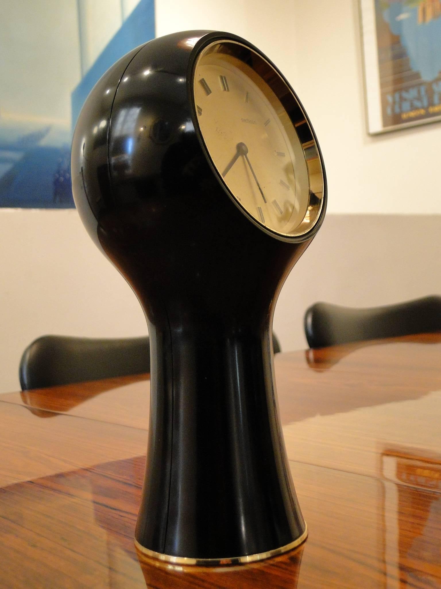 Swiss Angelo Mangiarotti Table Desk Clock for Secticon